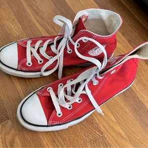 Red Converse High tops